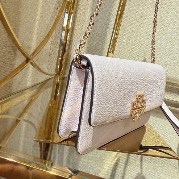 Best Price Tory Burch 141012 Britten Small Chain Wallet Wristlet DELICATE PINK - Picture 14 of 16
